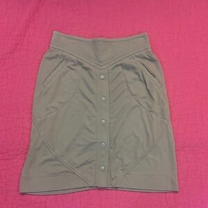 Zac Posen Olive  gray Button-Front Pencil Skirt, XS